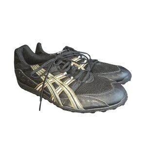 Asics GY606 Hyper XC Black, Silver & Gold Track & Field Shoes Spikes Size 11.5